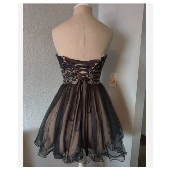 Blondie Nites Prom Strapless Dress Homecoming Dress Cocktail Dress Size 3 - Picture 3 of 9